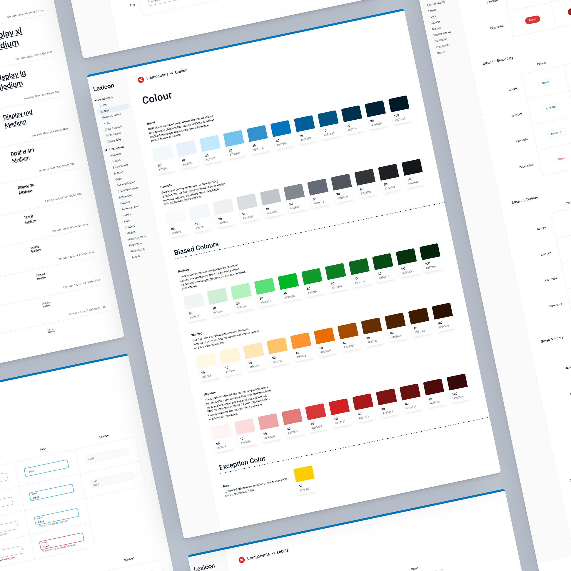 BMO Lexicon foundations: grid, spacing, typography, color