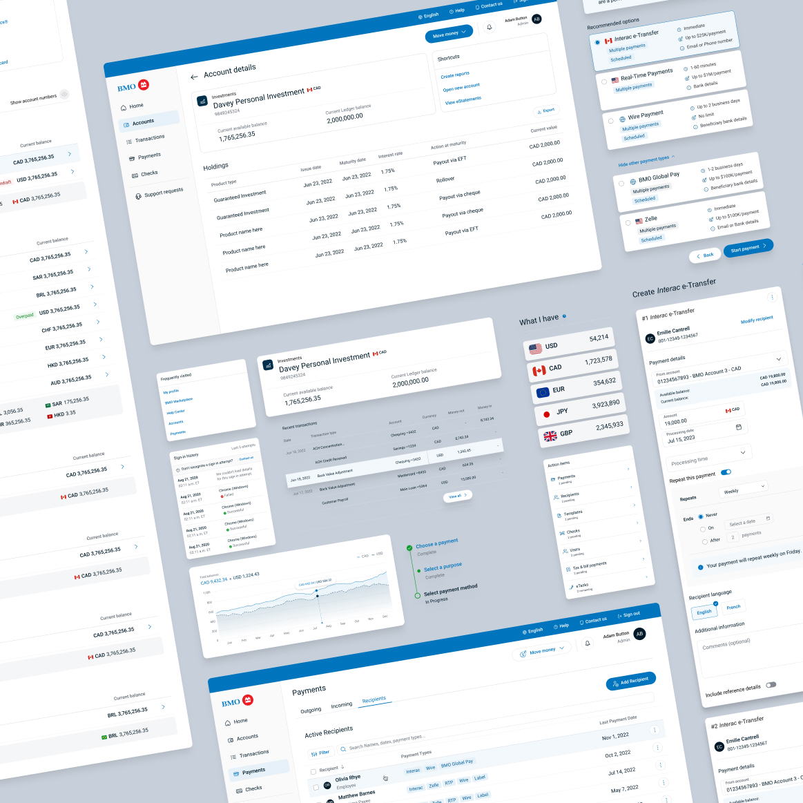 BMO Online Business Banking simplification concept