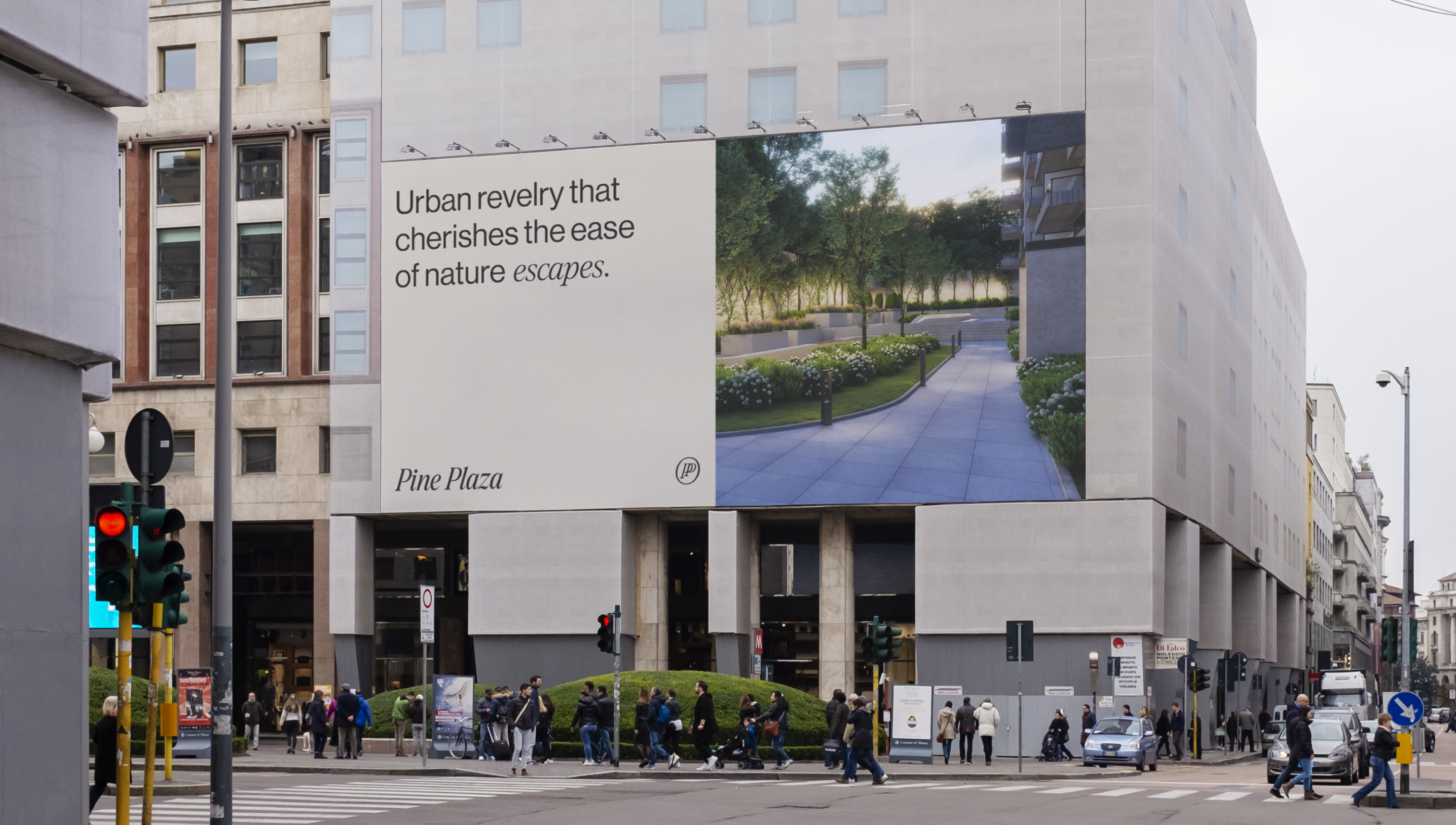 Pine Plaza visual identity