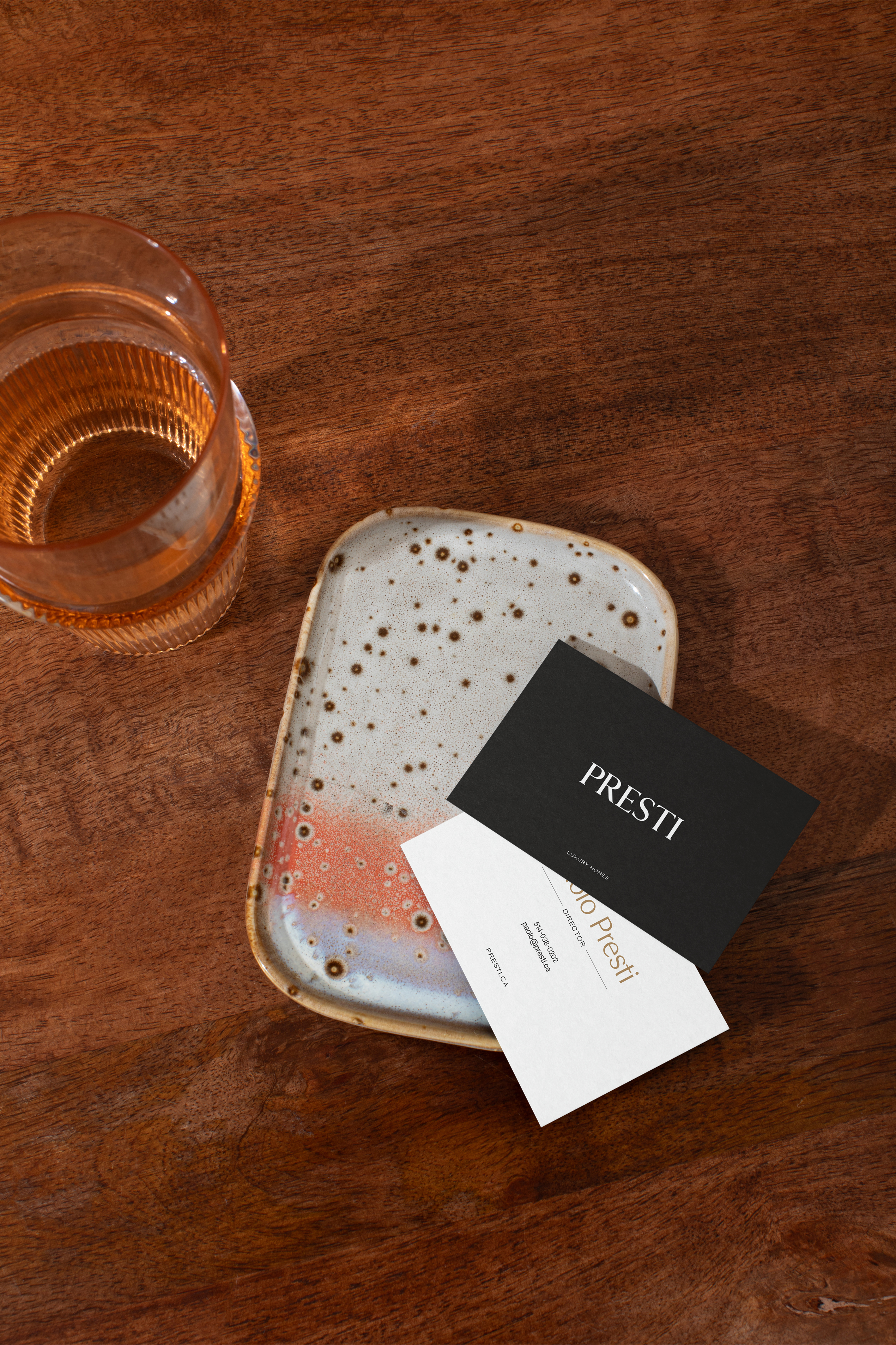 Presti visual identity detail